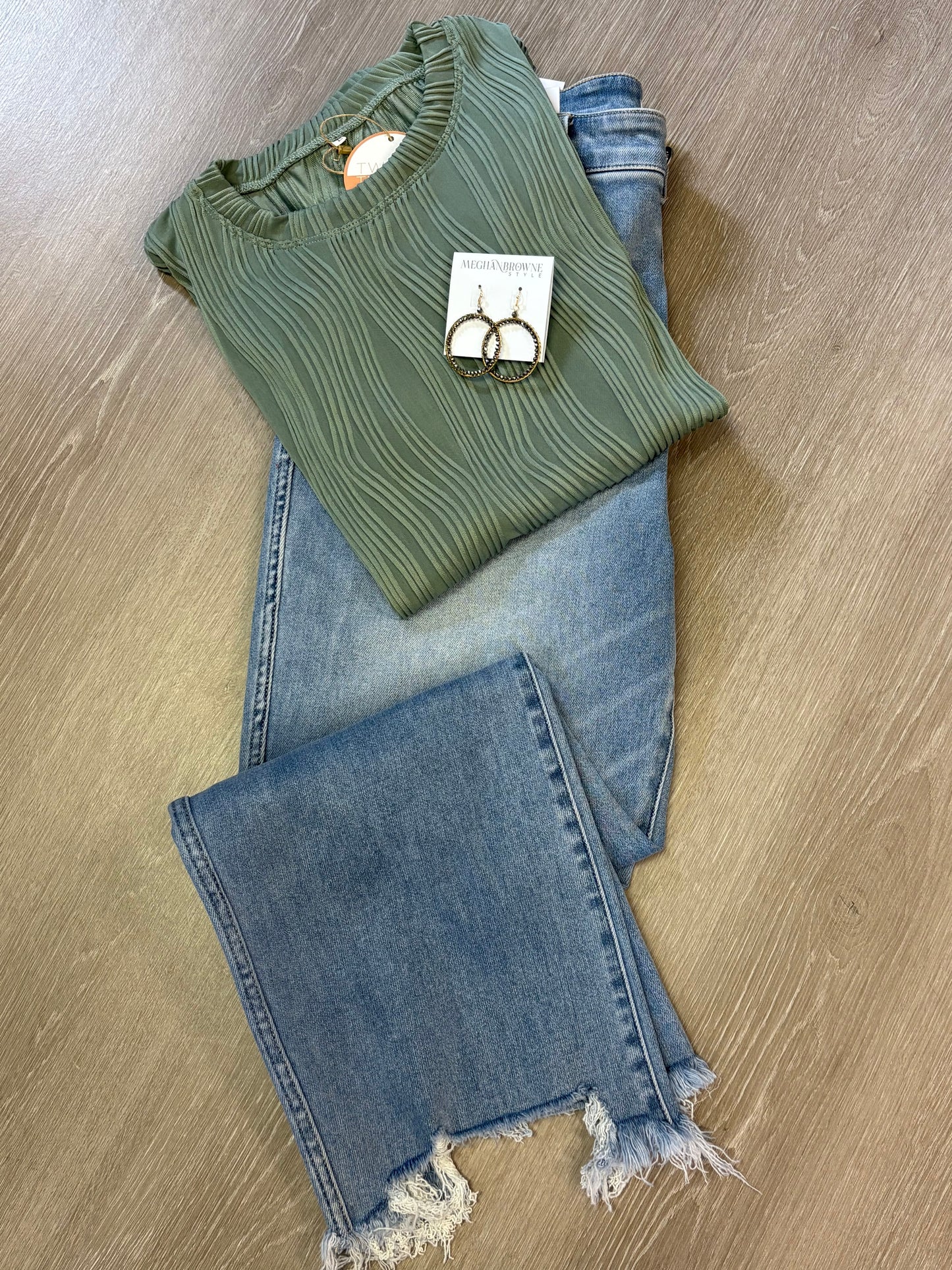 Vervet High Rise Straight Cropped Jeans