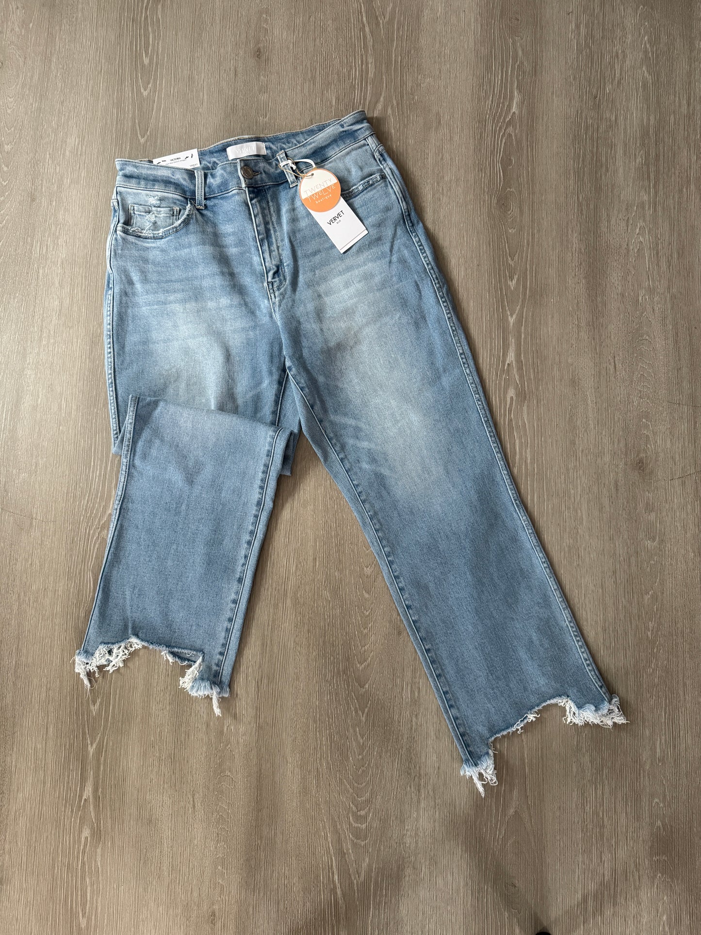 High Rise Straight Cropped Jeans