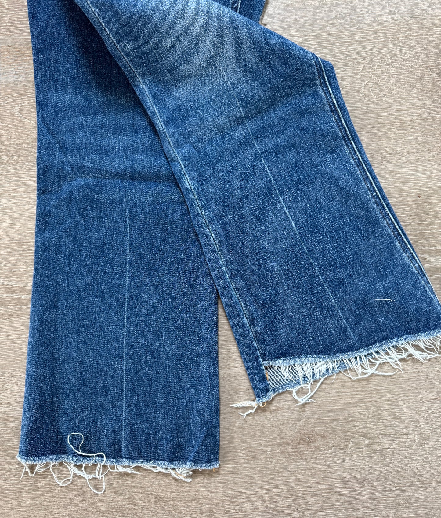 Vervet High Rise Raw Step Hem Kick Flare Jeans