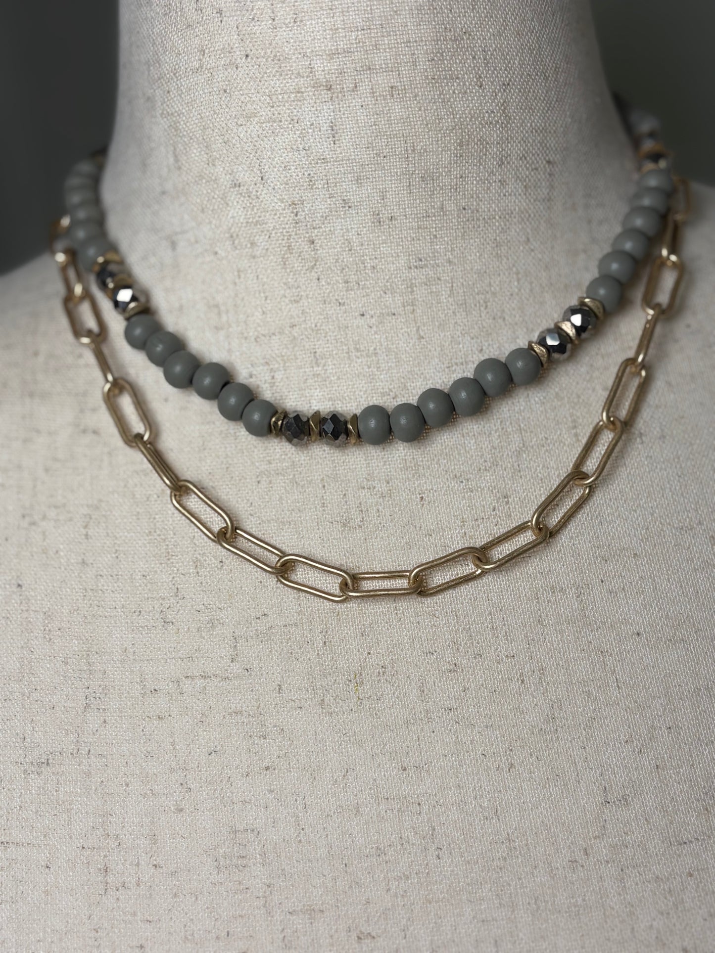 Diane Gray Link & Chain Necklace
