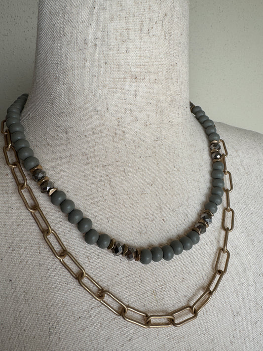 Diane Gray Link & Chain Necklace